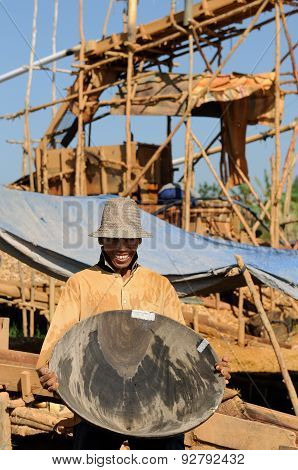 Gold Diggers In Indonesia On An Island Borneo