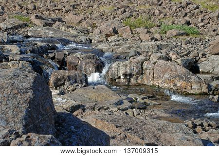 The Putorana Plateau. Streams gave rise to the river