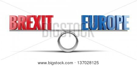 Brexit concept. 3d illustration