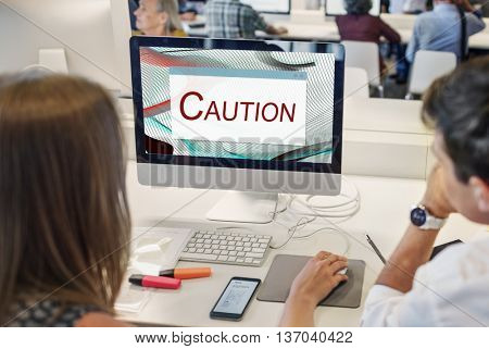 Error Halted System Disconnect Caution Concept 