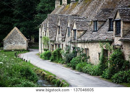 Houses of Arlington Row in the village of Bibury, England