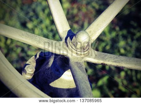 Detail Of Valve For Shutting Off The Pipe With Swivel Maneuver T