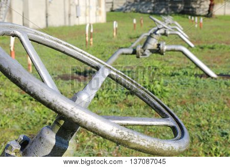 Iron Gate Valves To Close Or Open The Natural Gas Flow From The