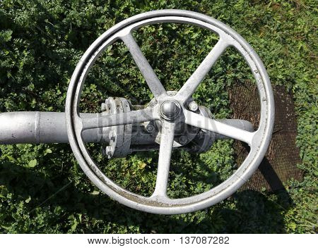 Iron Gate Valves To Close Or Open The Natural Gas Flow