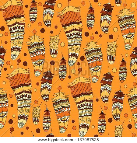 Seamless Pattern With Feather