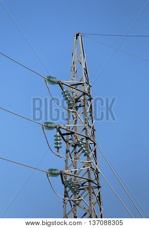 Electric Cables In Aluminum Of High Voltage To Transport The Ele