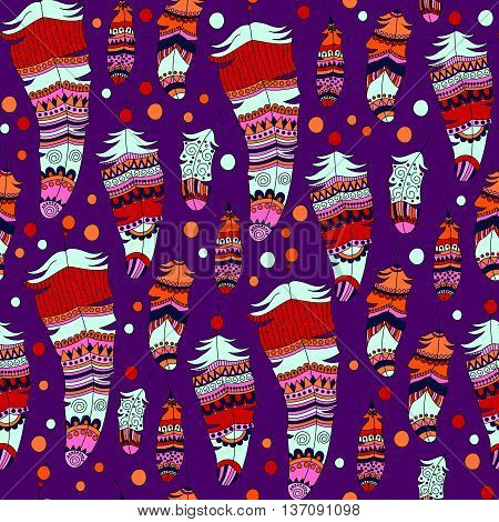Seamless Pattern With Feather