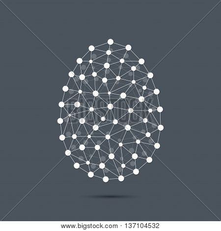 Connection structure. Egg Icon. Vector illustration for your design.