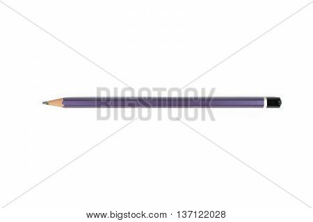 a purple pencil isolated on pure white background