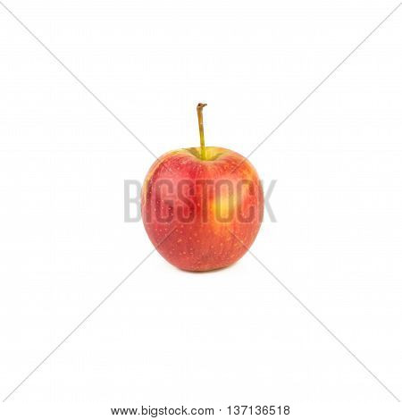 Red yellow apple isolsted on white background