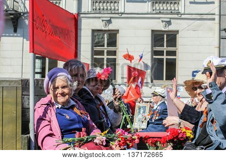 St. Petersburg, Russia - 9 May, War veterans in action 