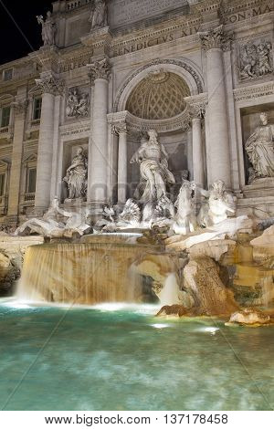 Trevi Fountain in Rome - Italy. (Fontana di Trevi)