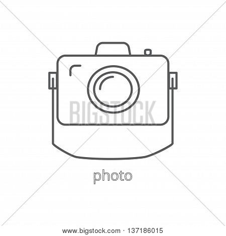Vector icon button camera photo. Design element.