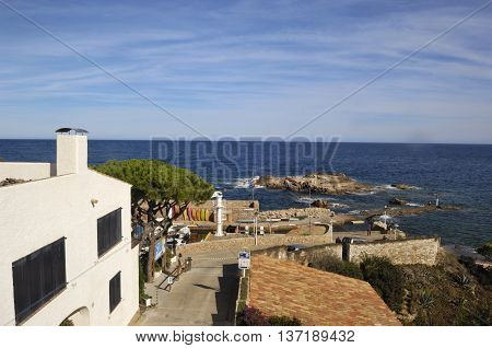 View of the Harbour of Fornells, Begur, Girona