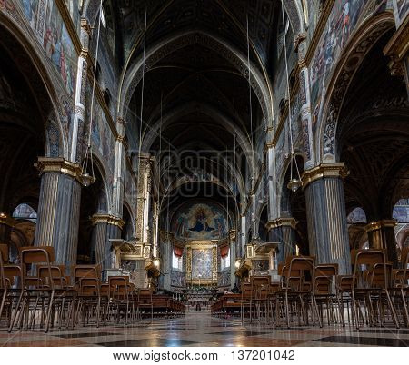 Interior Of The Cremona Cathedral