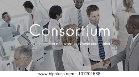 Consortium Alliance Combine Cooperative Group Concept