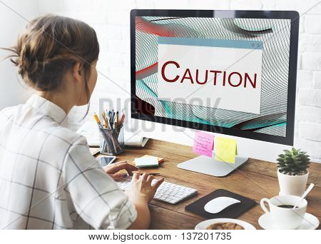 Error Halted System Disconnect Caution Concept 