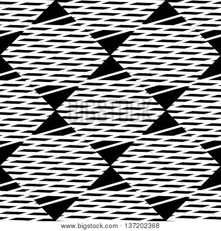 Seamlessly Repeatable Geometric Pattern - Abstract Monochrome Background, Texture