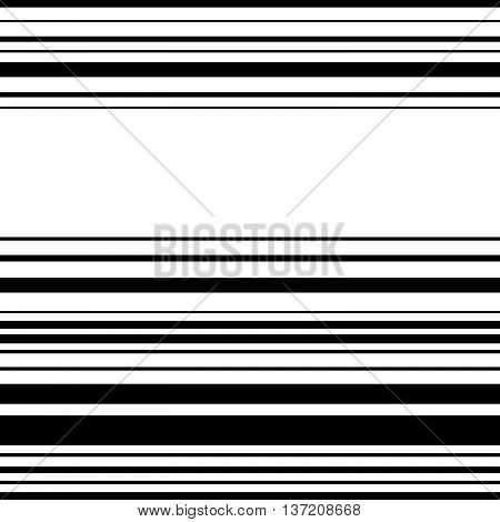Horizontal Straight Parallel Lines. Abstract Monochrome Seamlessly Repeatable Pattern