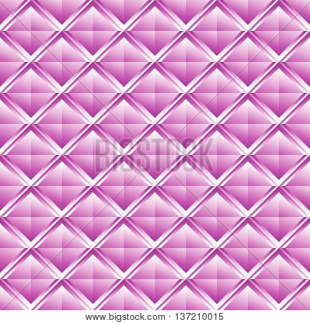 Repeatable Pattern With Crystal Like Structure. Mosaic Of Studs, Shaded Squares