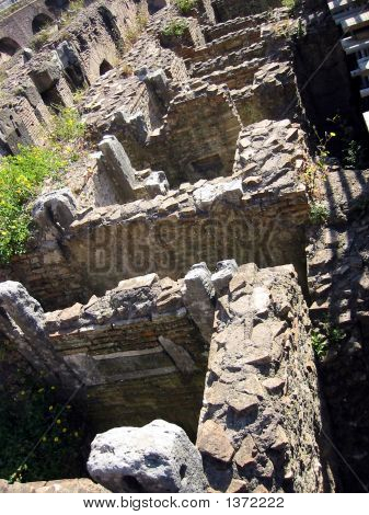 Indre af Colosseum, romerske ruiner, Rom, Italien