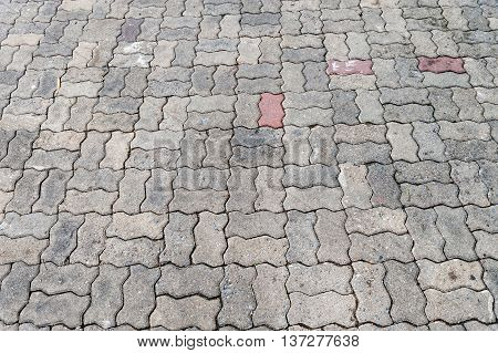 Background of old vintage brick wall in thailand .