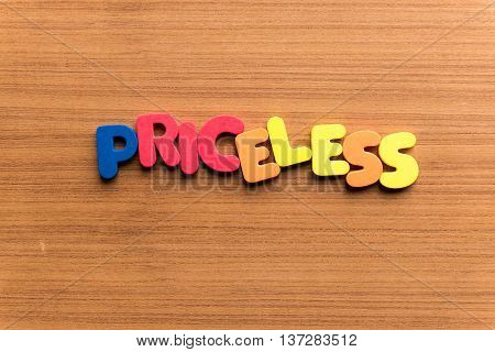 Priceless Colorful Word