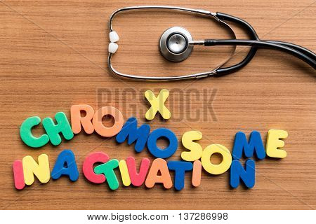 X Chromosome Inactivation Colorful Word With Stethoscope