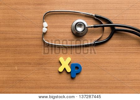 Xp Colorful Word With Stethoscope