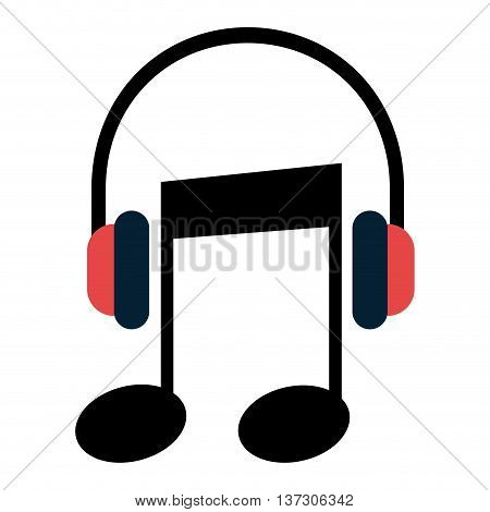 Music and technology theme design, isolated icon vector illustration.
