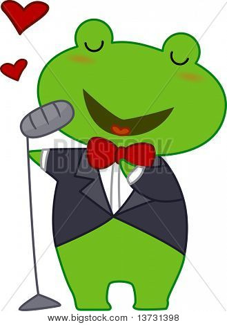 Beispiel für einen Frosch singt ein Liebeslied