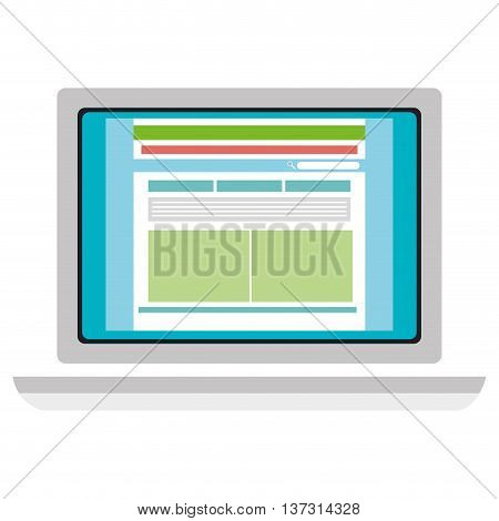 Responsive web design, technology and multimedia vector illustration graphic.