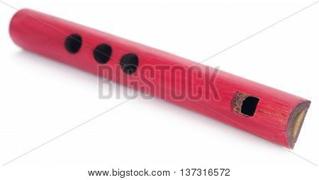 Close up of Bamboo flute of Indian subcontinent