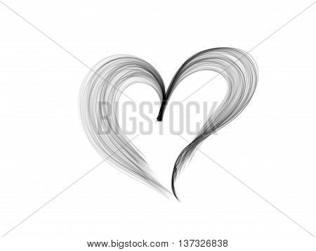 heart lovely monochrome background, abstract lines textured heart lovely