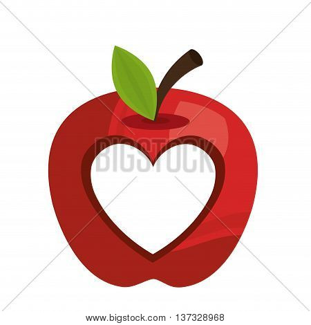 Fruit healthy food isolated flt icon, vector illustration graphic design.