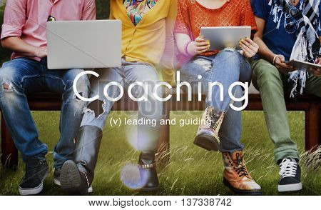 Coaching Educating Instructor Management Concept