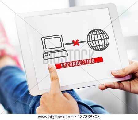Reconnecting Access Disconnected Internet Concept