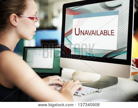 Error Halted System Disconnect Caution Concept 
