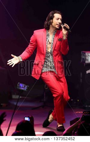 HUNTINGTON, NY-MAR 7: Singer Nasri of the reggae fusion band Magic! performs in concert at The Paramount on March 7, 2015 in Huntington, New York.