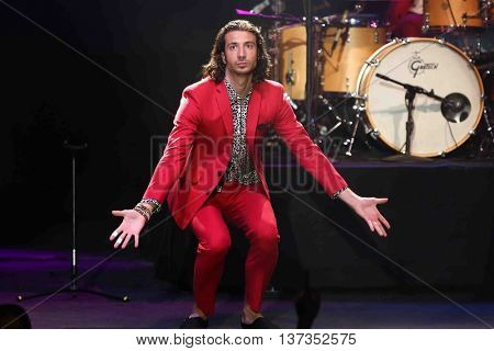 HUNTINGTON, NY-MAR 7: Singer Nasri of the reggae fusion band Magic! performs in concert at The Paramount on March 7, 2015 in Huntington, New York.