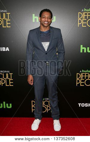 NEW YORK-JUL 30: Actor Derrick Baskin attends the Hulu Original Premiere of 'Difficult People' at the SVA Theater on July 30, 2015 in New York City.