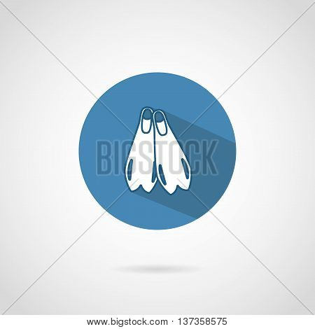 Diving flippers icon with shadow. Vector illustration.