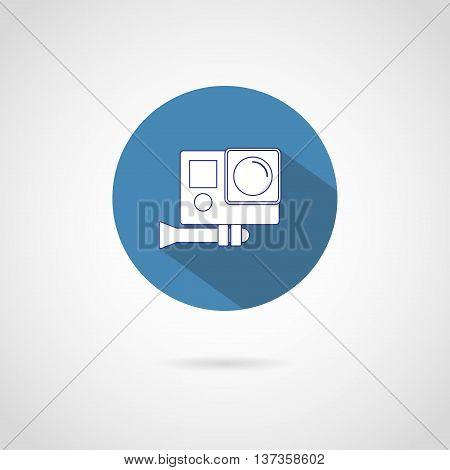 Action video camera icon with shadow. Vector illustration.