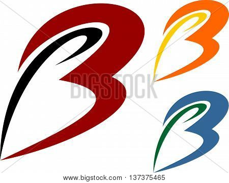 stock logo letter or alphabet or initial B