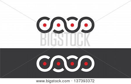 Vector circle ring logo design. Abstract flow logo template. Round ring shape and infinity loop symbol, technology icon, thin line logo. Company logo. Logo design