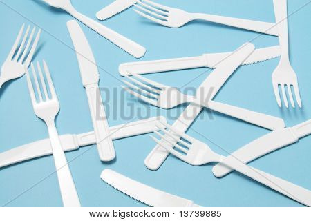 Plastik gafler og knive