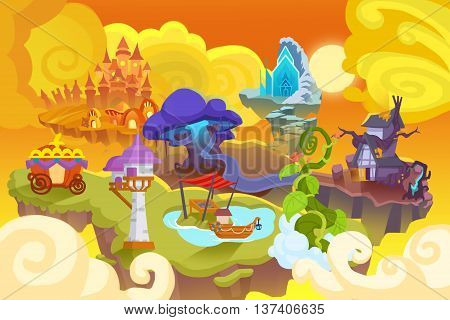 Creative Illustration and Innovative Art: Fairy Tale World. Realistic Fantastic Cartoon Style Artwork Scene, Wallpaper, Story Background, Card Design