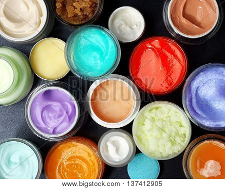 Colorful Scrubs And Creams