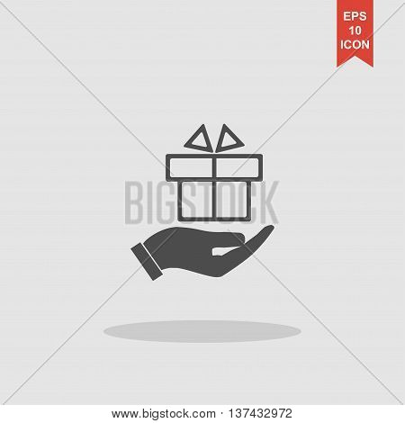 Hand And Gift Vector Icon