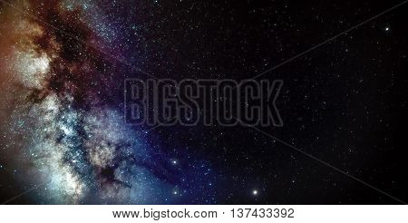 A detail of the Milky Way with copy space iseal as backdrop